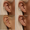 Silver Zircon Double layer Clip Earrings Women 1Piece No Piercing Earring Party Jewelry - Image 2