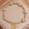 Yupsk 5 Colors Shiny Zircon Five-pointed Star Charm Bracelet for Women CZ Turquoise Party Jewelry Gift - Image 6