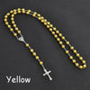 Vintage Cross Necklace Rosary Beads Chain Jesus Crucifix Virgin Mary Pendant Chain Jewelry Necklace - Image 9