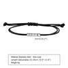 Men's Stylish Black Rope Chain Ankle Bracelets for Boys, Stainless Steel Feather Beads Charm Anklet,Foot Gifts Jewelry - Image 4