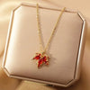 Gold Dainty Maple Leaf Necklace Autumn Maple Leaf Pendant Necklace Halloween Christmas Thanksgiving Gift Jewelry - Image 2