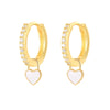 Open Heart Hoop Earrings in Gold Tone or Silver Tone - Image 11