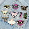 Small Retro Insect Butterfly Lapel Pins Cartoon Moon Phase Moth Brooch Cute Enamel Badge Bag Accessories Gifts Jewelry - Image 1
