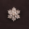 Three Layer Zircon Inlaid Mini Snowflake Brooch Small Buckle Pins Badges Jewelry - Image 4