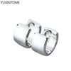 Silver Needle Double Circle Zirconia Earrings For Women Minimalism Vintage Geometry Hoop Earrings Jewelry - Image 9