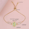 Oval Shape Shell Zircon Virgin Mary Push Pull Adjustable Bracelet Women Classic Versatile Jewelry - Image 10