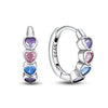 Silver Star Moon Heart Shape Earrings Jewelry Versatile Hoop Earrings For Women Jewelry Birthday Party Gifts - Image 14