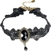 1PC Vintage Gothic Choker Necklace Lace Gemstone Pendant Necklace for Women Girl Velvet Chain Cosplay Jewelry Gift - Image 12
