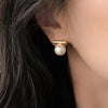 French Minimalist Grey Imitation Pearl Pendant Earrings Jewelry Daily Wear Accessories for Girls Women‘s Party - Image 3