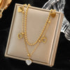 316L Stainless Steel Geometric Pendant Necklace with Colorful Crystal Accents - Image 13