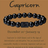 Zodiac Bracelets For Women Men Matte Black Agate Beads Wristbands Couple Gifts Jewelry Beaded Bracelets - Image 1
