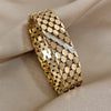 Charm Stainless Steel Cuff Bracelet for Women Zircon Geometric Gold Silver Color Wrist Bangles Jewelry - Image 1