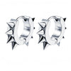 1Pair Punk Lock Lightning Chain Feather Leaf Stainless Steel Male Woman's Piercing Hoop Earring for Man Jewelry Vintage - Image 4
