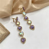 Baroque Water Drop Green Crystal Earrings French Court Style Blue Rhinestone Pearl No Pierced Ear Clips for Women's Gifs - Image 14