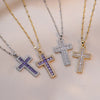 Colorful Sacred Cross Pendant Necklace Gives Women A Sense of Light and Niche Design - Image 1