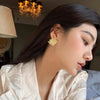 Vintage glossy texture woven silver earrings for women exaggerated style earings stud part jewelry gifts - Image 3