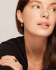 Women Heart Pendant Earrings Lady Gold Plated Charm Huggie Hoops Earring With Silver Post Jewelry - Image 4
