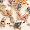 Women Brooch Extra-Large Rhinestone Peacock Animal Bird Dog Conch Enamel Pin Jacket Jewelry Accessory - Image 4