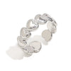 Cute Beaded Edge Heart Cuff Ring Gold Plated Stainless Steel Women Girls Finger Jewelry - Image 7