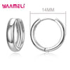 Silver Earrings Statement Heart Star Square Round Geometric Hoop Flexible Earwire Leverback Women Jewelry - Image 15