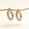 Delicate Earrings for Women Two Tone Silver Color Cross Metal Inlaid Earrings Engagement Wedding Jewelry - Image 3