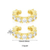 Crmya Hiphop Cuff Earring for Women Yellow Gold Color Zircon Clip Hoop Earrings Women Jewelry Accessories - Image 4