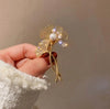 Rhinestone Feather Brooch Pin in Gold-Tone and Silver-Tone Styles - Image 17