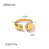 316L Stainless Steel Ring with Gold-Tone and Silver-Tone Designs - Image 17