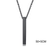 Pillar Necklaces for Men Women,Stainless Steel Rectangle Vertical Bar Pendant Necklace,Simple Casual Collar Gifts - Image 7
