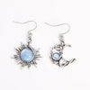 Boho Sun Moon Drop Earrings Round Crystal Bohemia Women Earring Asymmetrical Antiqued Female Boho Jewelry Gift - Image 10