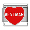 Women Red Glaze Flower Heart Kiss Me Charms Italian Links Fit 9mm Stainless Steel Bracelet Making Jewelry - Image 9