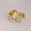 White Pink Enamel Tulip Floral Tea Cup Hoops Earrings for Women Spring Summer Gold Plated Jewelry Accessories - Image 1