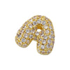 Initials Cute Bubble Pendant A-Z Golden Colour Cubic Zirconia Necklace Beaded Pendant 26 Letters Gift - Image 6
