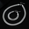 Silver-Tone Net Chain Jewelry Set with Necklace or Bracelet Options - Image 8