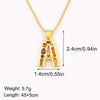 Inlaid Colorful Zircon A-Z Letters Pendant Necklace Name Initials Alphabet For Women Accessories Gifts - Image 3