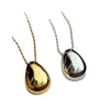 Modern Jewelry Simple Delicate Design Smooth Metal Teardrop Pendant Necklace For Women Female Party Gift - Image 13