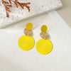 Stylish Dangle Earrings Trio Circle Design Daily Outfits Party Accessories Stuff Red Orange Big Earrings - Image 15