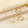 Imitaiton Pearl Heart Pendants Necklace Earring Sets For Women Stainless Steel Chain Necklace Bracelet Set Jewelry - Image 11