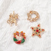 18Styles Christmas Xmas Brooches Lapel Pin Crystal Santa Snowman Wreath Elk Bells Tree Jewelry Happy Year Gift for Friends - Image 5