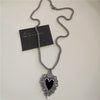 Punk Rock Black Heart Cross Pendant Chain Necklace For Men Women Cool Hip Hop Street Vintage 90s Y2K Grunge Goth Accessories - Image 11