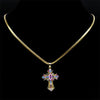 Vintage Shiny Zircon Jesus Cross Religious Amulet Necklace Women Stainless Steel Clavicle Snake Chain Choker Necklaces Jewelry - Image 5