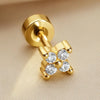1PC 20G Dainty Tiny CZ Flower Studs Earrings for Women Flat Back Cartilage Earrings Tragus Conch EarLobe Piercing Jewelry - Image 11