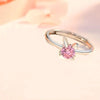 Sweet Cute Rabbit Carrot Couples Rings White/Pink Crystal Bunny Silver Color Adjustable Open Lovers Ring For Women Gift - Image 8