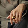 Stainless Steel Minimalism Smooth Ball Rings Gold Color Chunky Dome Ring For Women Men Statement Jewelry Party Gifts - Image 2