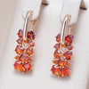 Pink And Red Gradient Stone Earrings For Women Rose Gold Color 28 10mm Zircon Jewelry Accessories - Image 11