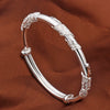 Charms Silver Bracelets For Women Adjustable Twisted Woven Bangle Bracelet Party Wedding Jewelry - Image 7