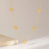 316L Stainless Steel Clover Flower Zircon Necklace For Women Clavicle Neck Chain Jewelry Gift - Image 6