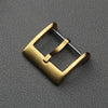 316L stainless steel buckle, 16 18 20mm silver black gold rose gold leather strap buckle, matte buckle - Image 3
