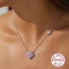Silver Lucky Four-leaf Clover Pendant Necklace For Women Choker Chain Wedding Party mother's day Jewelry Gift - Image 1