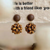Vintage Maillard Coffee Tone Clip on Earrings for Non Pierced Retro Style Brown Resin Tiger Eye Stone Artistic Women Ears Clips - Image 14